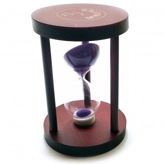 Часы песочные 3 мин фиолетовый песок(7х7х10см)