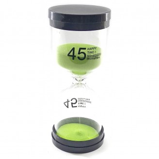 Часы песочные 45 мин зеленый песок (13х5,5х5,5 см)