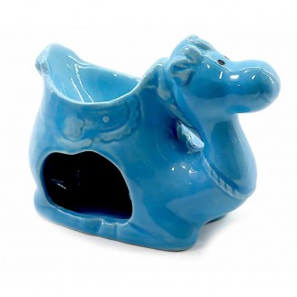 Аромалампа керамическая Верблюд синий 9х10х6 см
