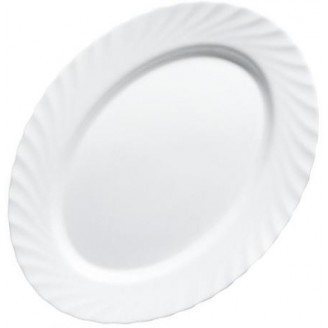 Набор 4 овальных блюда Luminarc Trianon White 29см, стеклокерамика
