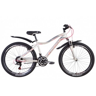 Велосипед DISCOVERY KELLY 26" 16" 2021 Серебристый с розовым (м)