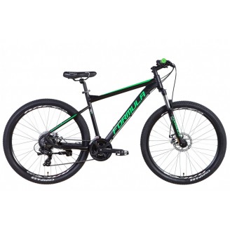 Велосипед FORMULA F-1 DD 27.5" 15.5" 2021 Черно-зеленый (м)