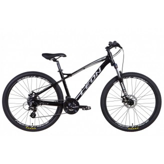 Велосипед AL LEON XC-90 SE AM HYDRAULIC LOCK OUT DD 27.5" 16.5" 2022 Черно-белый c серым