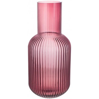 Ваза стеклянная Bona Ariadne Bottle Ø15x34см, темно-розовая