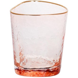 Набор 4 стакана Bona Diva Pink 350мл, розовый с золотым кантом