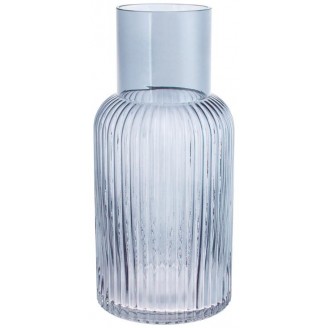 Ваза стеклянная Bona Ariadne Bottle Grey Ø14x30см, серый с синим