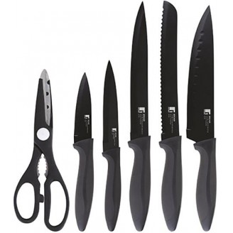 Набор кухонных ножей Bergner Osaka 6 предметов с антибактериальным покрытием