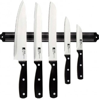 Набор 5 ножей Bergner MasterPro Gourmet Pepe на магнитной планке