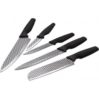 Набор 5 кухонных ножей Blaumann Waffle с 4D покрытием клетка, нержавеющая сталь