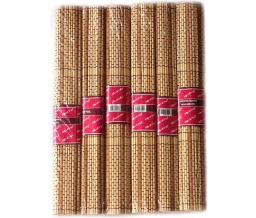Набор 6 бамбуковых салфеток Kamille Datong 30х45см, соломенный цвет