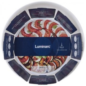Форма (блюдо) для запекания Luminarc Diwali White круглая Ø22см из стеклокерамики