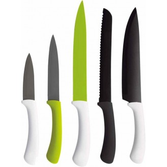 Набор 5 кухонных ножей Bergner San Ignacio Greener с антибактериальным покрытием