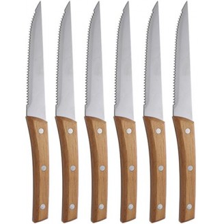 Набор 6 стейковых ножей Bergner San Ignacio Ordesa с деревянной ручкой