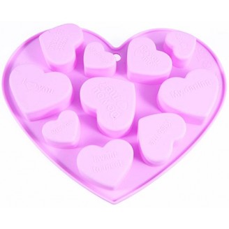 Форма для льда и конфет Fissman The Hearts силиконовая 17.8х14см, 9 ячеек