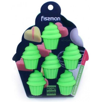 Форма силиконовая для льда и конфет Fissman Маффин 15х11.5см, зеленая